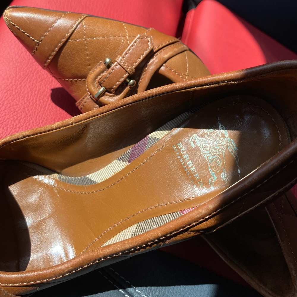 Burberry heels and Ralph Lauren purse